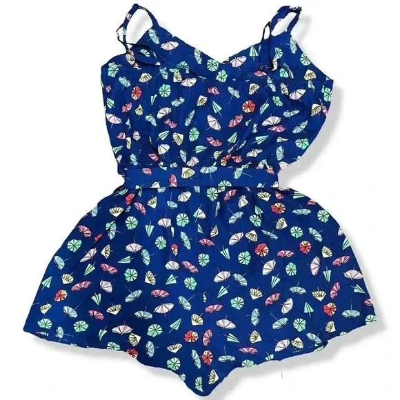 As U Wish Blue Romper with Tie Waist - Size Small - Picture 6 of 10